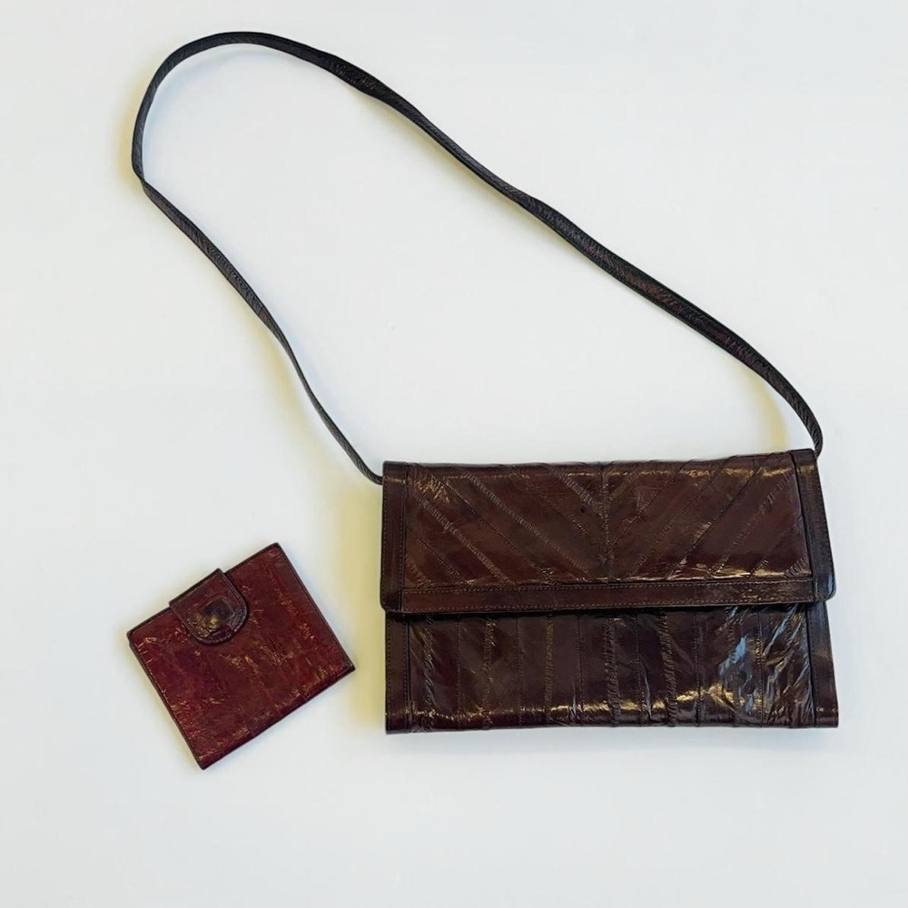SOLD Korean Eel Skin Purse & Wallet Set Vintage Matching Set